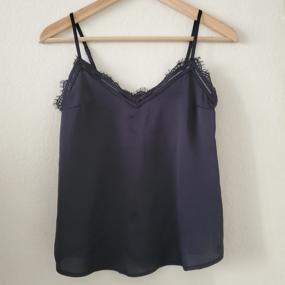 Abercrombie & Fitch XXS Satin Cami Black Lace